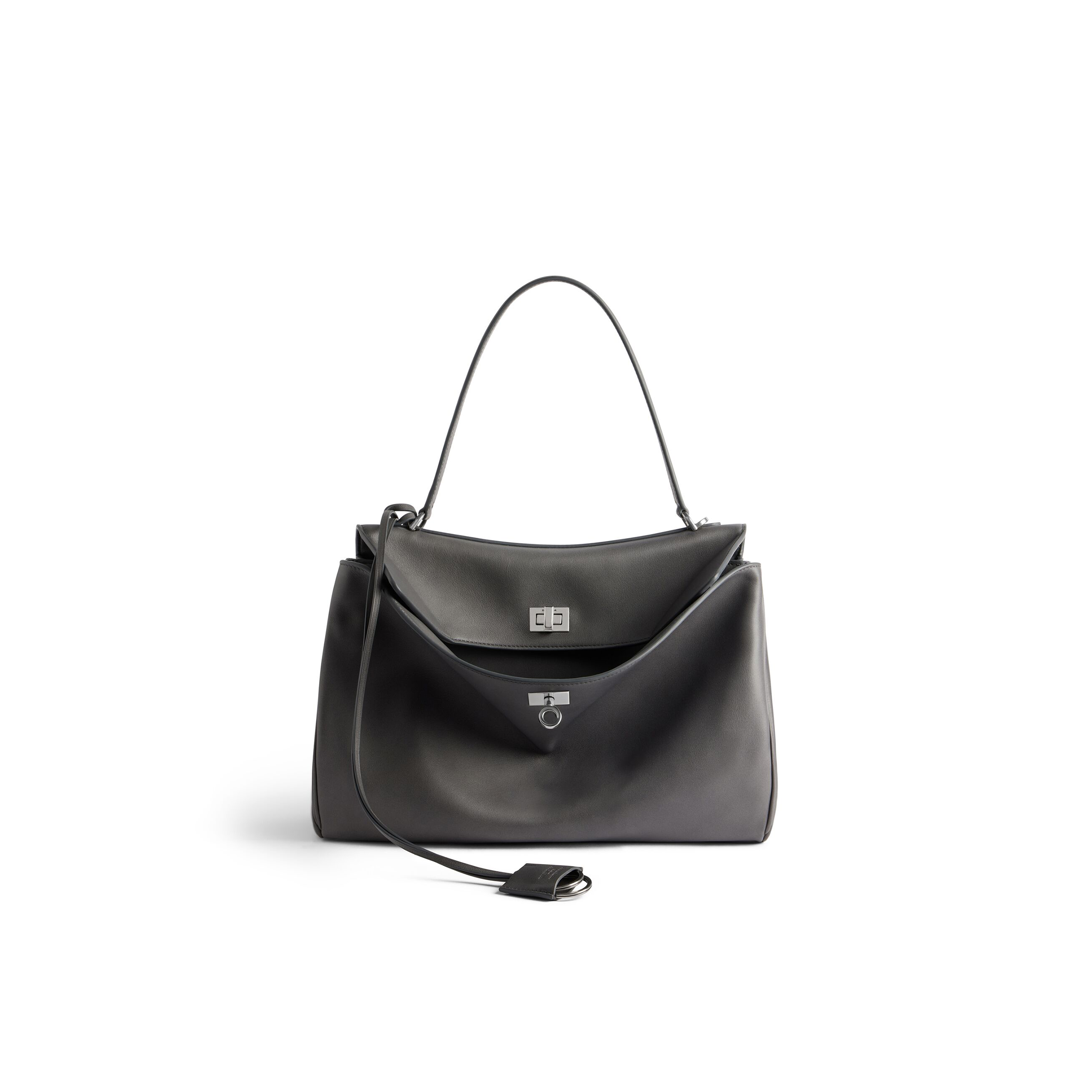 Ba*len*cia*ga women''s rodeo medium handbag in grey (35*23*11cm)